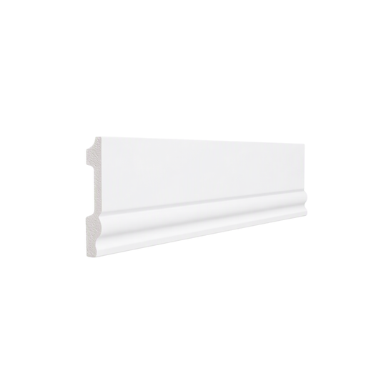 Plintă decorativă, polimer rigid, Naimeed D8108, Alb, 230 × 6 × 1.1 cm
