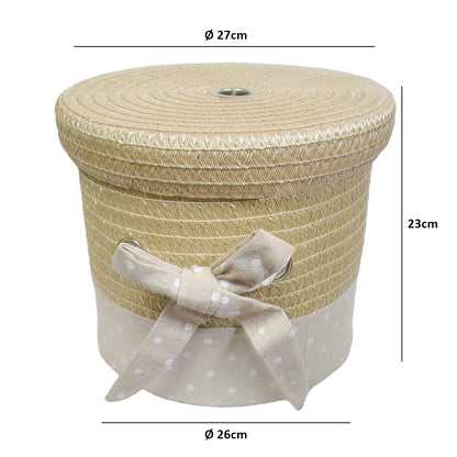 Cos Depozitare din Ratan, Model Impletit, Naimeed D832-L, 12L