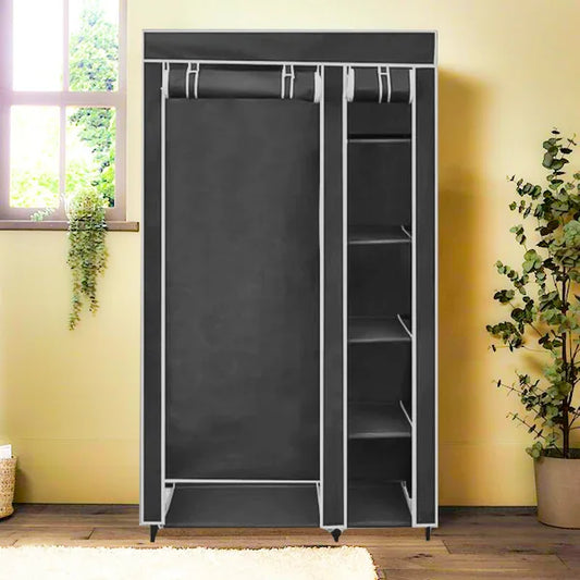 Dulap textil, 5 Compartimente, D9 Negru - 221.ro