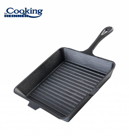 Tigaie grill fonta cu maner, 25x4.7cm, HEINNER, negru / DCN49298