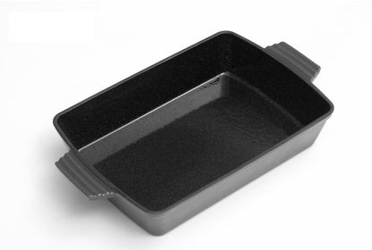 Tava din fonta emailata, 33x27x7cm, Marble Gray / DCN58734