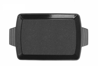 Tava din fonta emailata, 33x27x7cm, Marble Gray / DCN58734