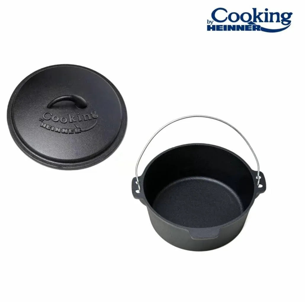Ceaun din fonta pura cu capac, 25x10cm, capacitate 3.5L, HEINNER / DCN65350 - 221.ro