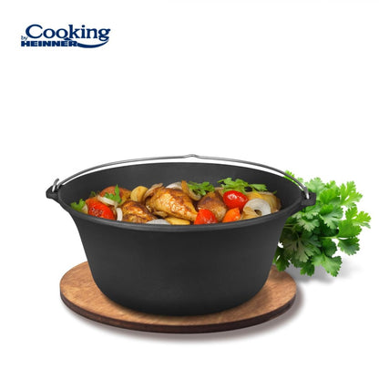 Ceaun fonta pura, 41x19.5 cm, 16L, Heinner, negru / DCN69904