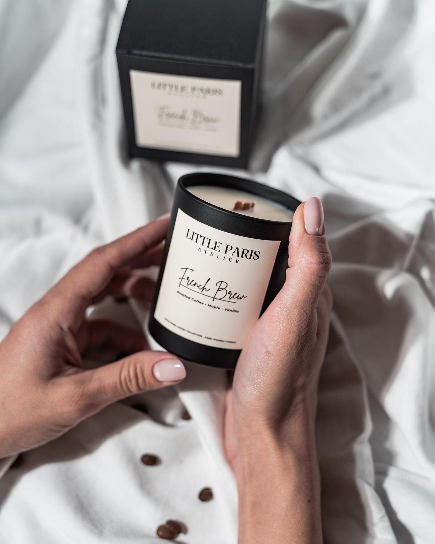 Lumânare parfumată French brew - Cafea prajită • Creme brulée • Biscuiţi