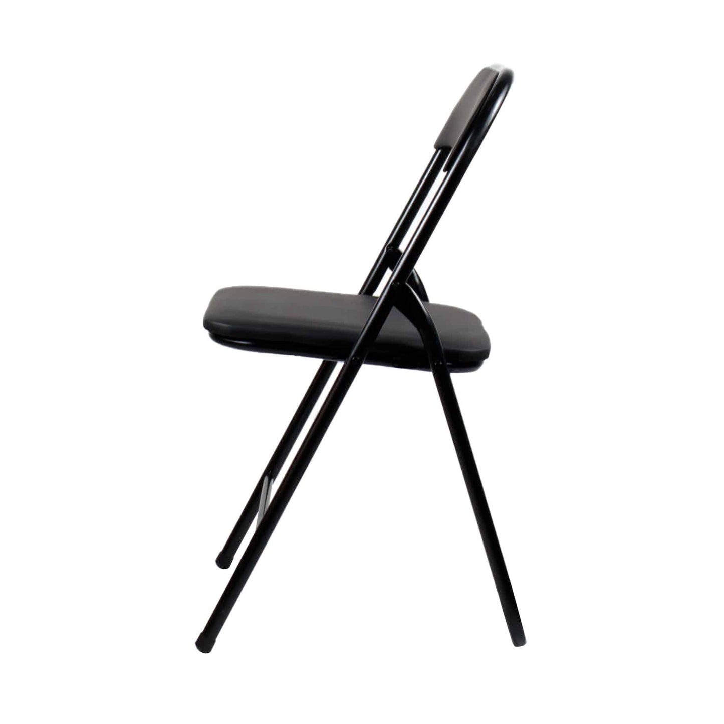 Masa plianta rotunda cu blat mdf, dimensiuni 70x70cm, negru plus 4 x scaun bucatarie pliant (DSY 1115) / ZLN 6937_4S