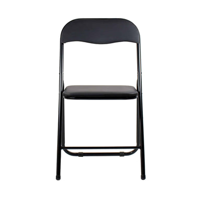 Masa plianta rotunda cu blat mdf, dimensiuni 60x65cm, negru (ZLN 6951) plus 4 x scaun bucatarie pliant (DSY 1115) / ZLN 6951_4S