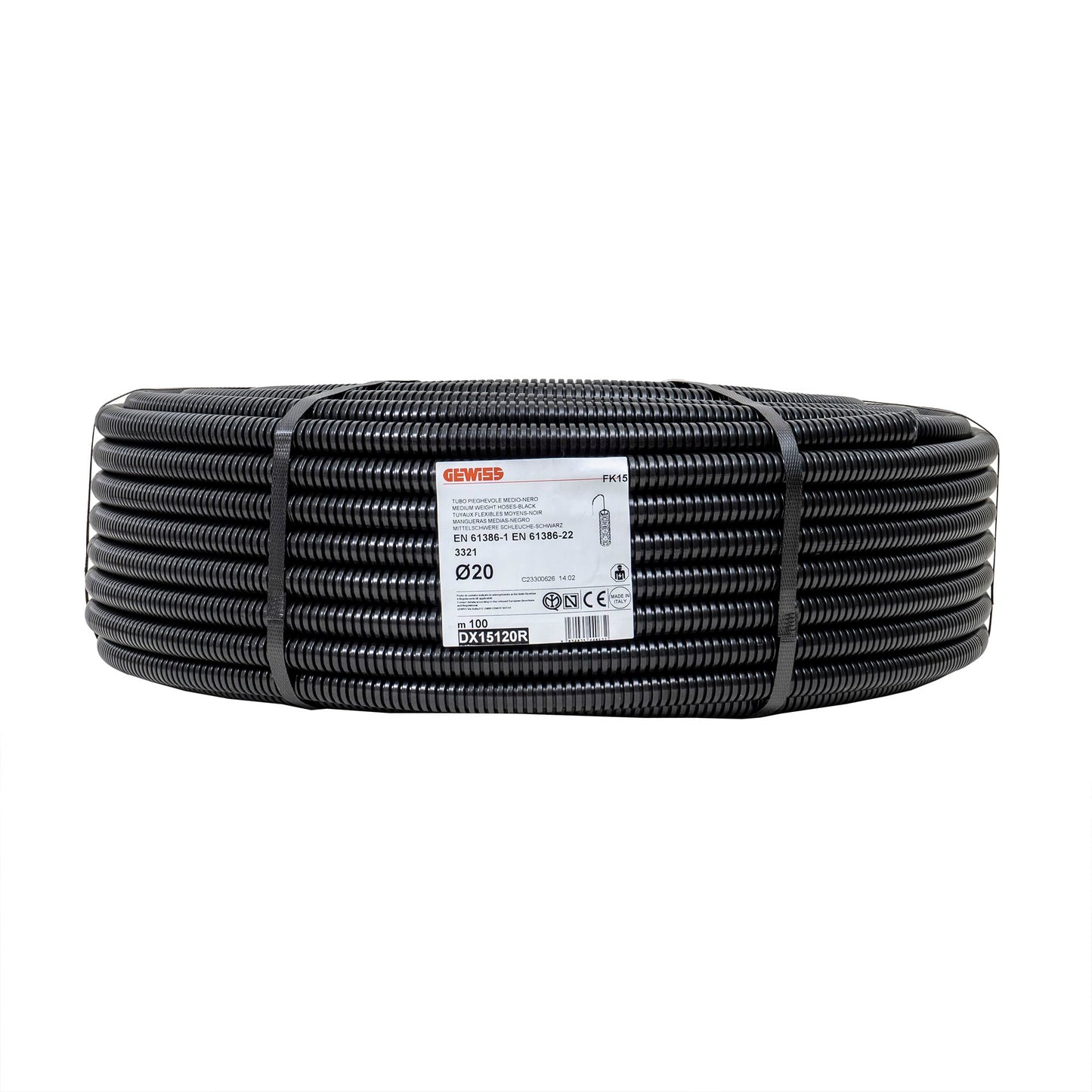 Tub flexibil, copex, cu fir de tragere, diametru 20mm, Gewiss, lungime 100ml / DX15120R