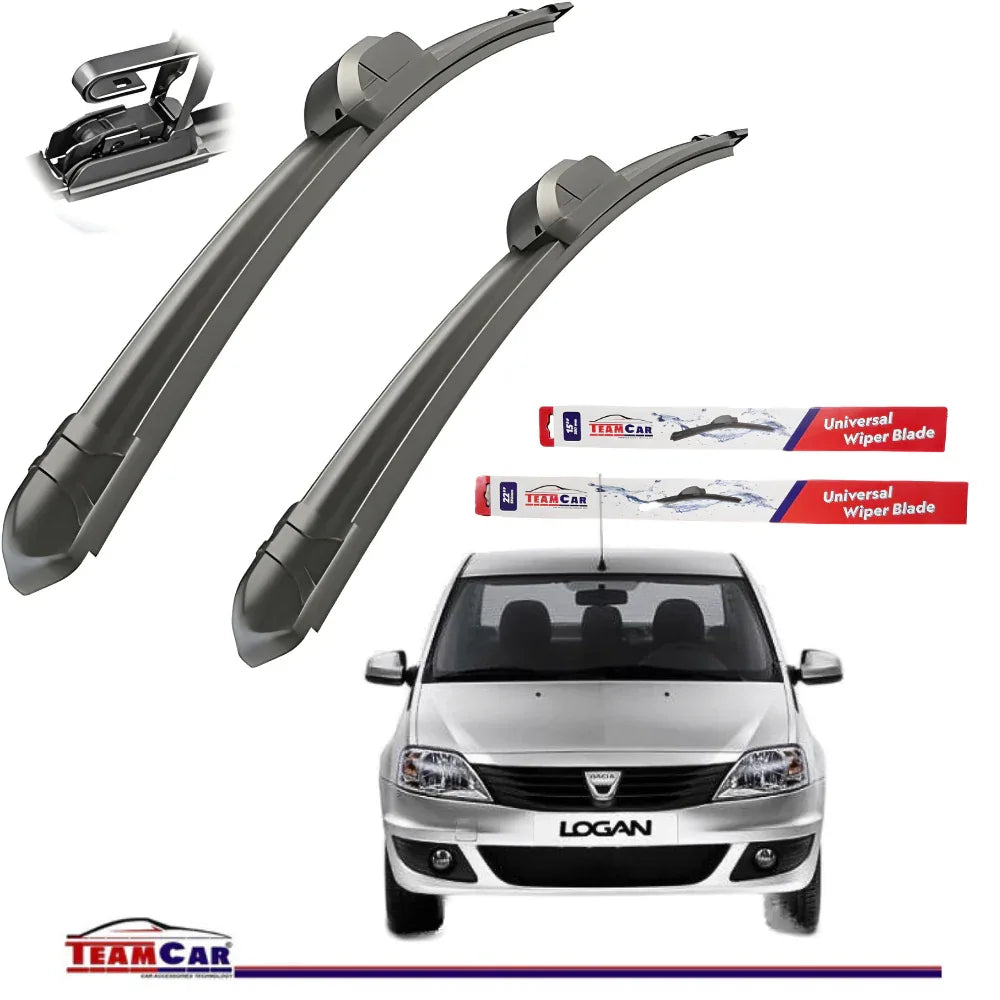 Ștergătoare TeamCar® Dacia Logan I (2004–2012) – Flat - Set față - 221.ro