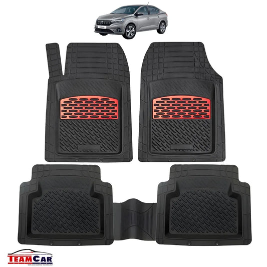 Covorașe Auto TeamCar® Tip Tăviță Compatibile Dacia Logan III (2020–prezent) - Sedan/Red - 221.ro