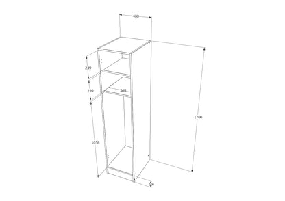 Dulap haaus Remi, O Usa, Stejar Sonoma, 40 x 51 x 170 cm