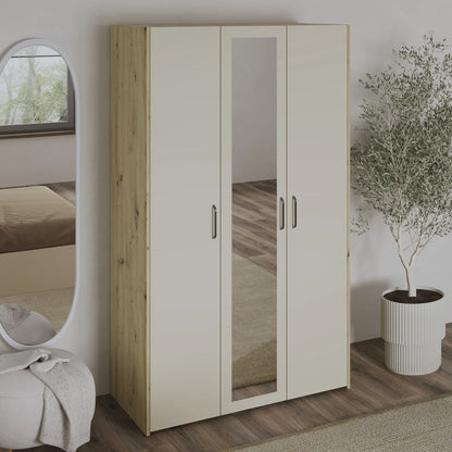 Dulap haaus Malmo, 3 Usi, Stejar Artisan/Argila, 120 x 52 x 200 cm