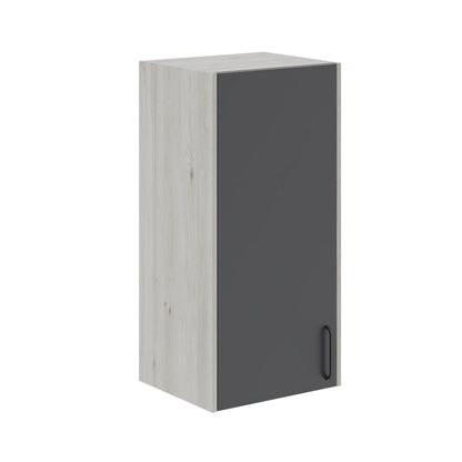 Dulap suspendat haaus Malmo, 1 Usa, Stejar Alb/Antracit, 50 x 42 x 104 cm