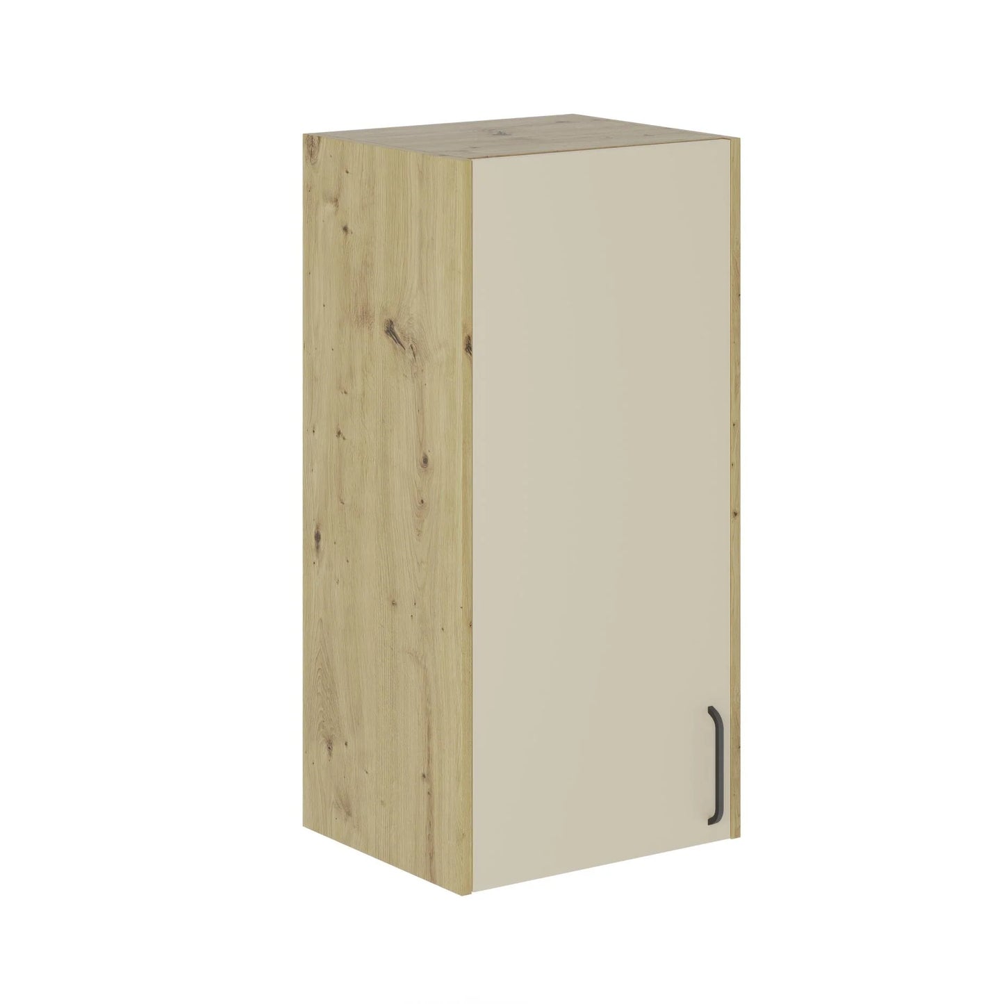 Dulap suspendat haaus Malmo, 1 Usa, Stejar Artisan/Argila, 50 x 42 x 104 cm