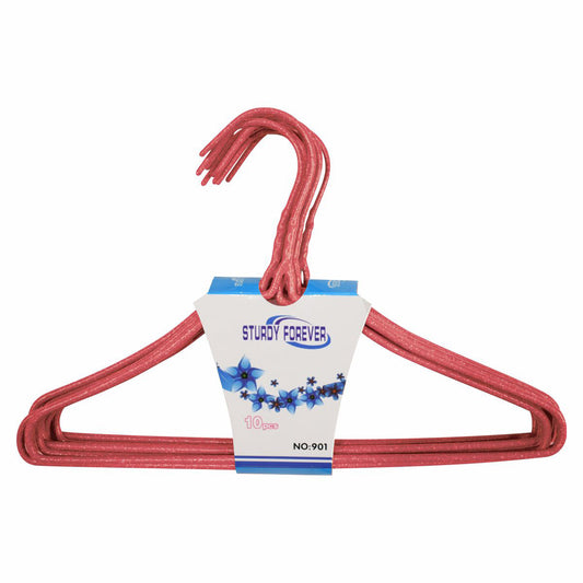 Set 10 umerase, haine copii, Naimeed D5542, invelis silicon, Rosu, 29x19cm