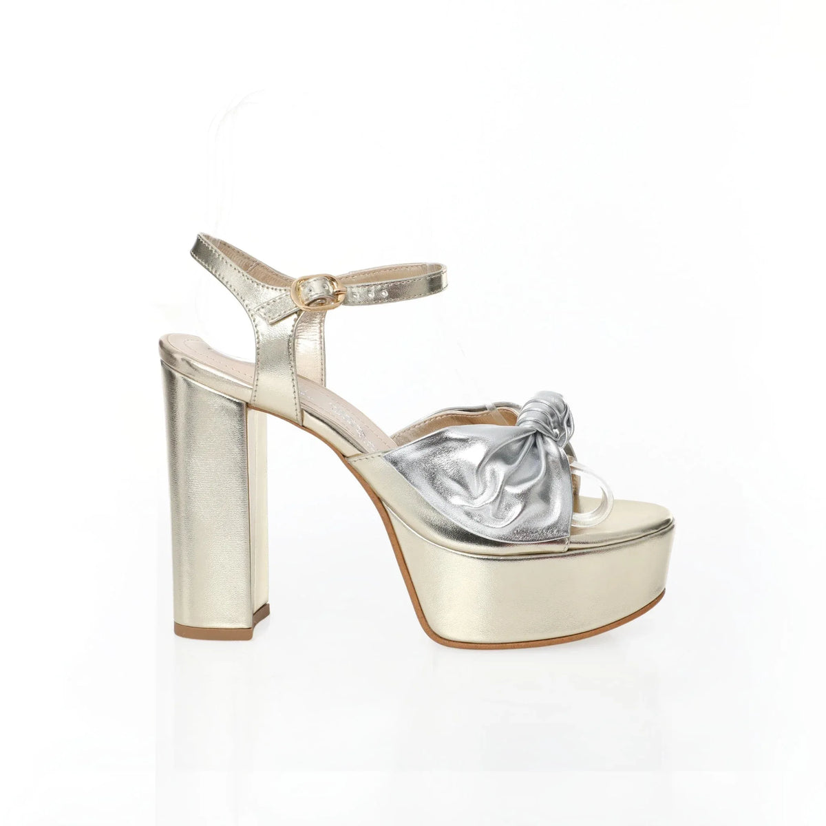 Platform Sandal Doré | Bi-Metallic