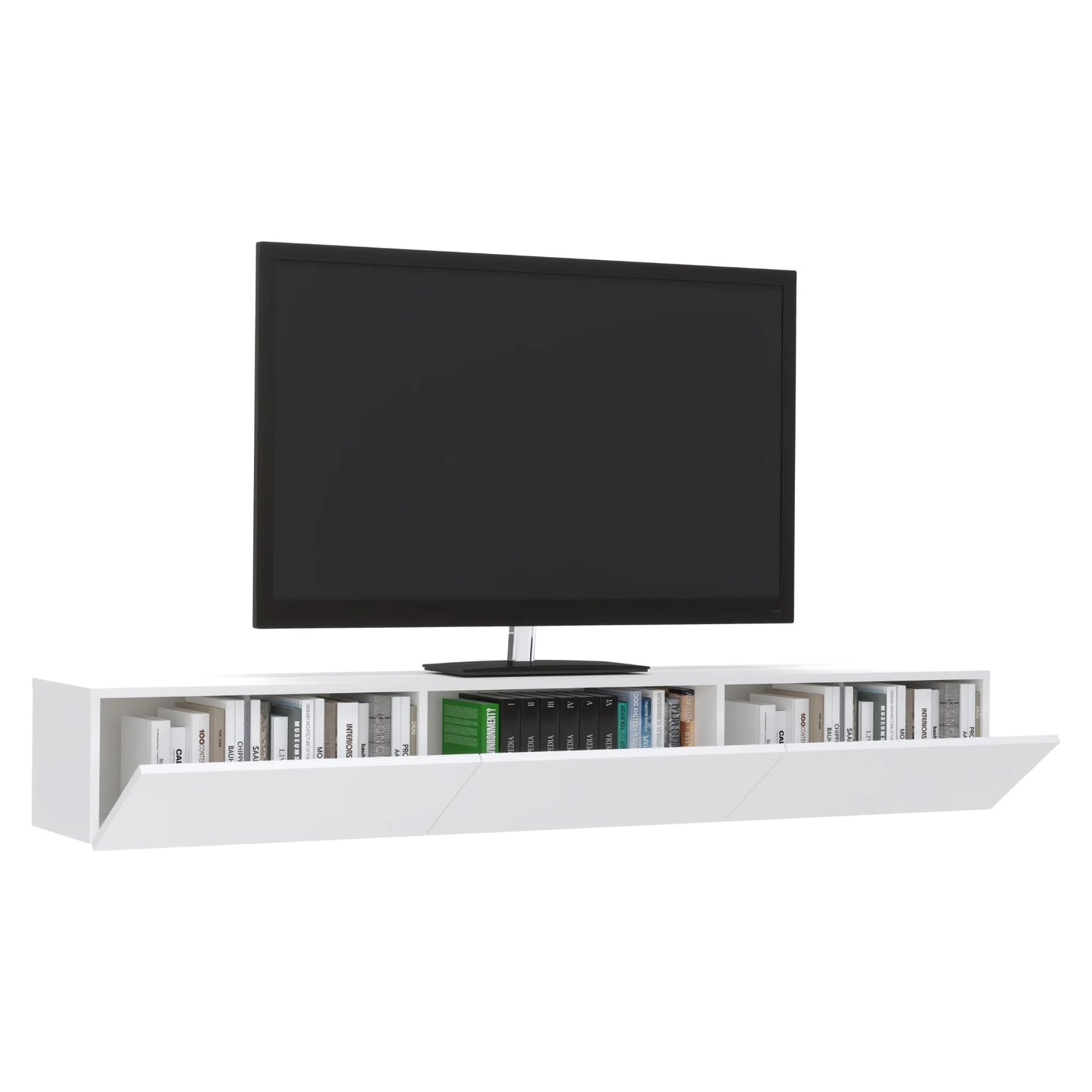 Comoda TV haaus Elba, Alb, 180 x 30 x 25 cm