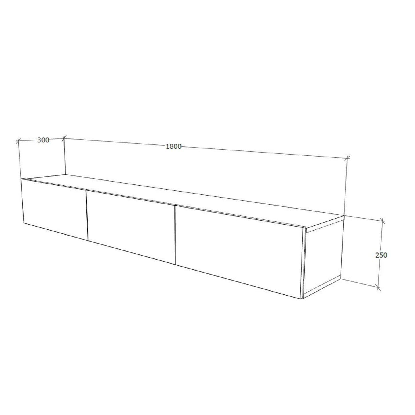 Comoda TV haaus Elba, Stejar Artisan, 180 x 30 x 25 cm
