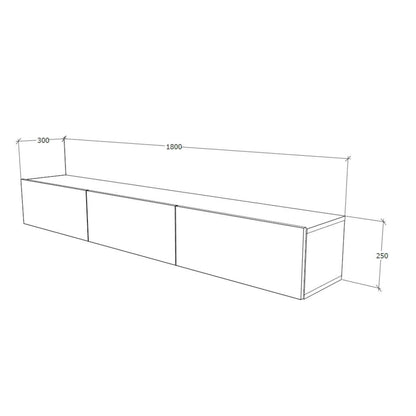 Comoda TV haaus Elba, Stejar Artisan, 180 x 30 x 25 cm