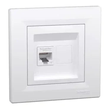 Priză date RJ45, CAT6 UTP, Schneider, albă / EPG4700121 - 221.ro