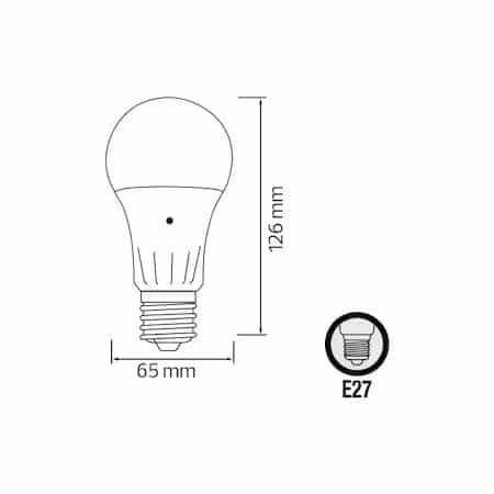 Bec led Horoz, DARK-10w, cu senzor, 4200k, 1032ml, 170-240v, E27 / EXT 001-068-0010 - 221.ro