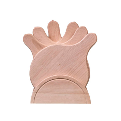 Set 6 bucati tocator cu coada si suport / EXT 10142