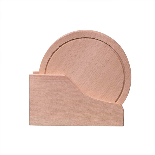 Set 4 bucati tocator rotund cu suport / EXT 10147