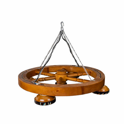 Lustra din lemn cu castron, diametru 49cm / EXT 10154