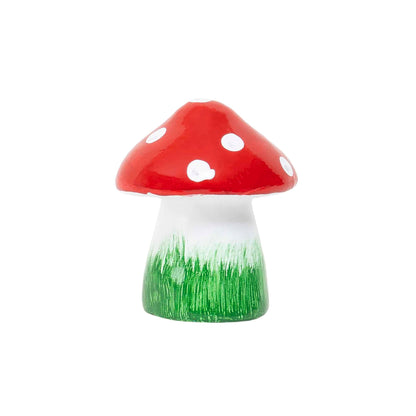 Ciuperca decorativa pentru gradina, din ceramica, mica, inaltime 14cm, latime 10cm / EXT 10187