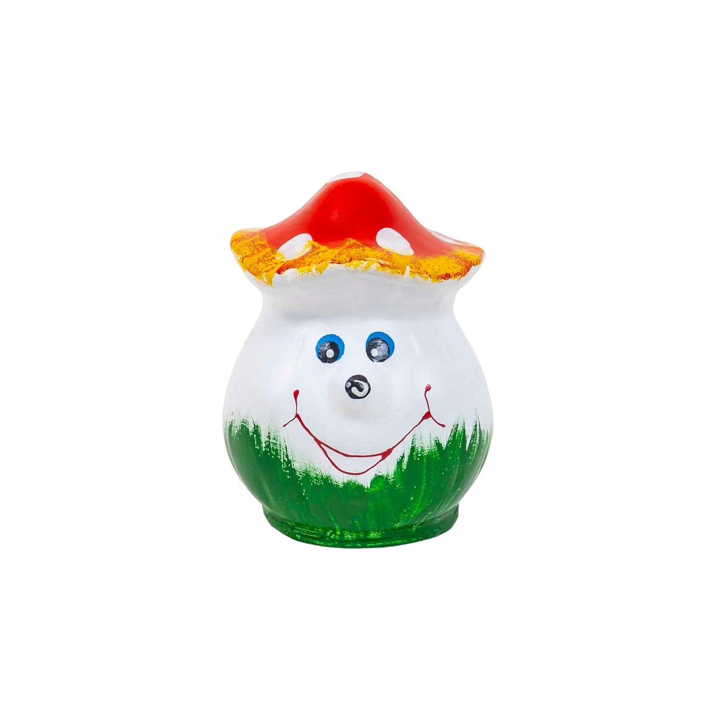 Pachet decor pentru gradina din ceramica, 2 x pitic, 3x ciuperca si buburuza / EXT 10228