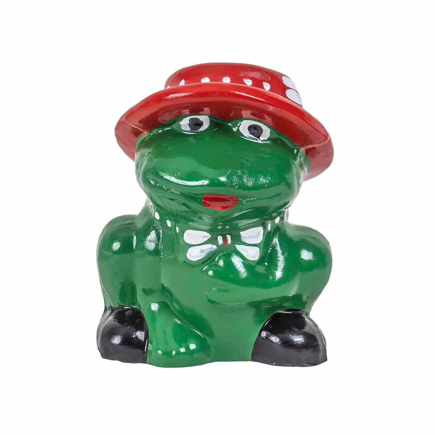 Pachet decor pentru gradina din ceramica, alba ca zapada, ciuperca, buburuza si broasca / EXT 10386