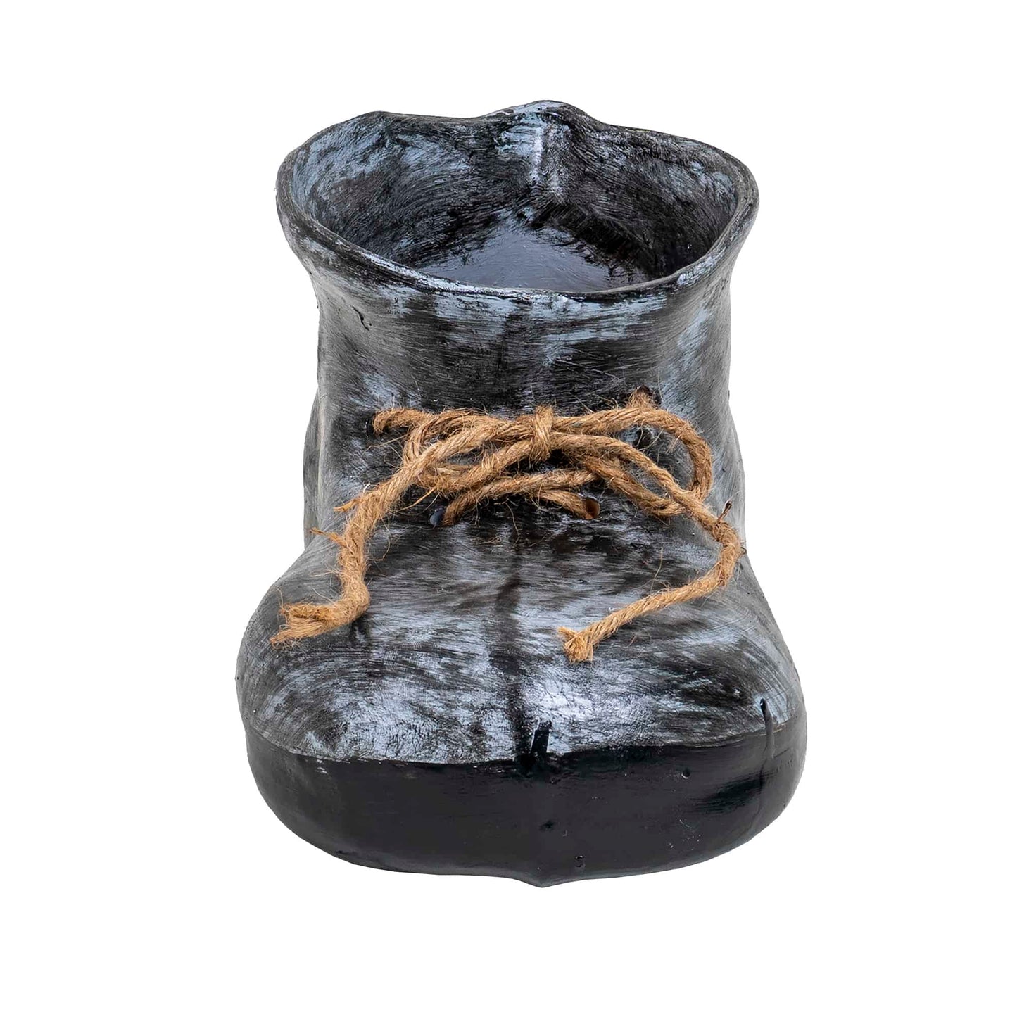 Decoratiune pentru gradina, din ceramica, bocanc mare cu suport pentru flori, inaltime 14.5cm, lungime 32cm / EXT 10218_1