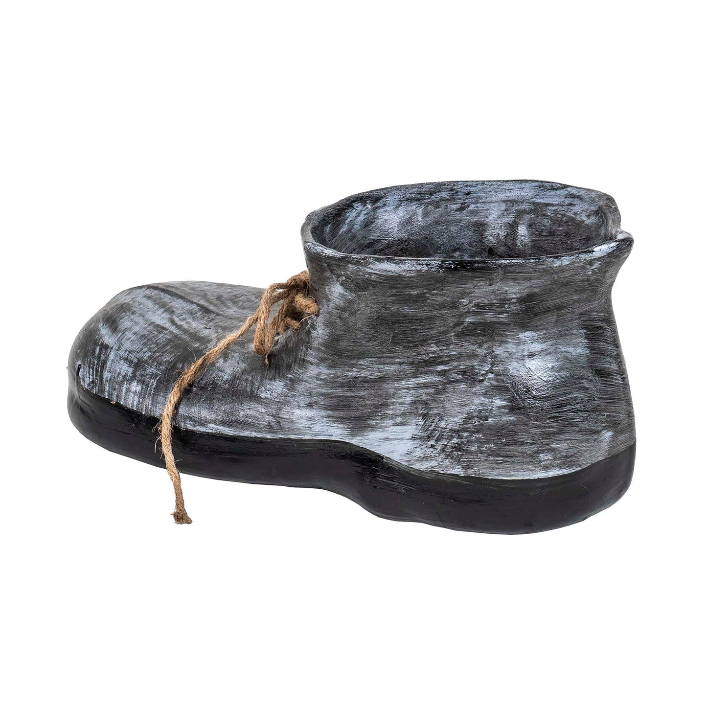 Decoratiune pentru gradina, din ceramica, bocanc mare cu suport pentru flori, inaltime 14.5cm, lungime 32cm / EXT 10218_1