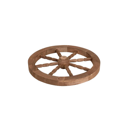 Roata decorativa din lemn, diametru 47 cm, maro / EXT 10229
