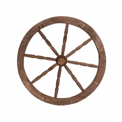 Roata decorativa din lemn, diametru 59 cm, maro / EXT 10231