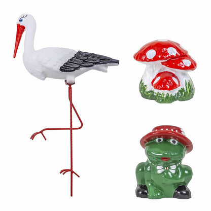 Pachet decor pentru gradina, barza, ciuperca si broasca / EXT 10241 - 221.ro