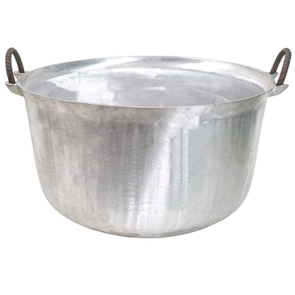 Ceaun tuci aluminiu alimentar, capacitate 70L, fund rotund, cu manere / EXT 10305