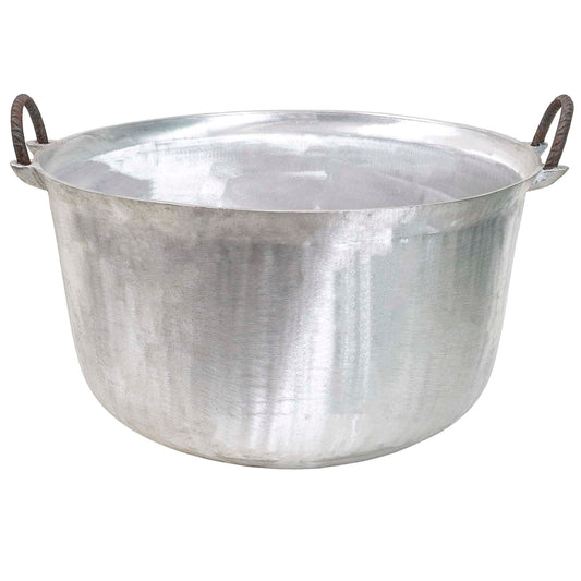 Ceaun tuci aluminiu alimentar, capacitate 70L, fund rotund, cu manere / EXT 10305