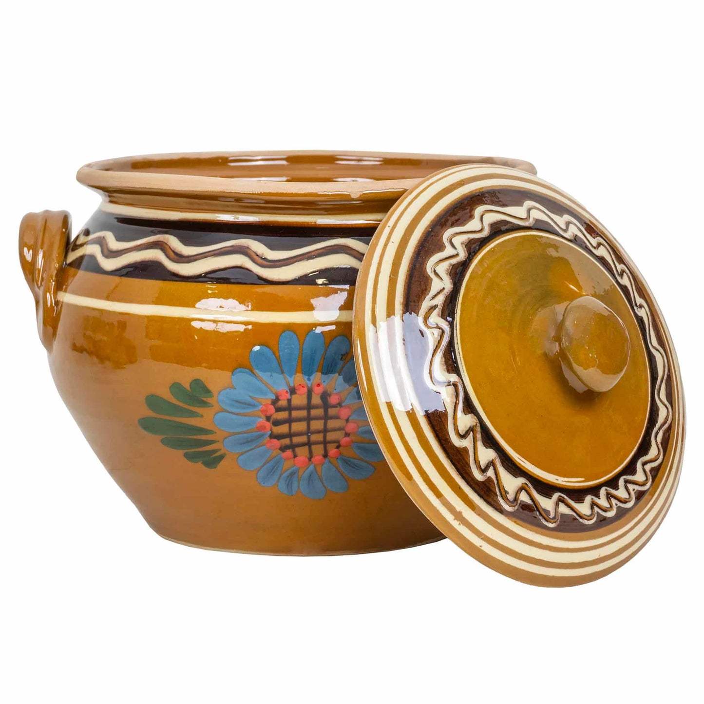 Oala din lut cu capac, diametru 24 cm, capacitate 10l, Z-TOOLS / EXT10458 - 221.ro