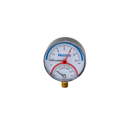 Termomanometru radial 1/2", 6 bar, cadran 8mm Z-TOOLS / EXT 10540013