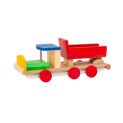 Camion, basculanta din lemn 30x10x13cm / EXT 10767