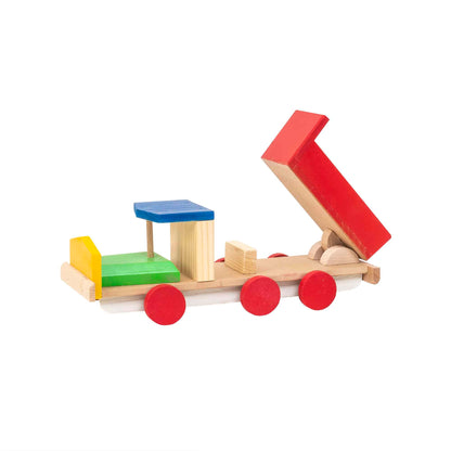 Camion, basculanta din lemn 30x10x13cm / EXT 10767