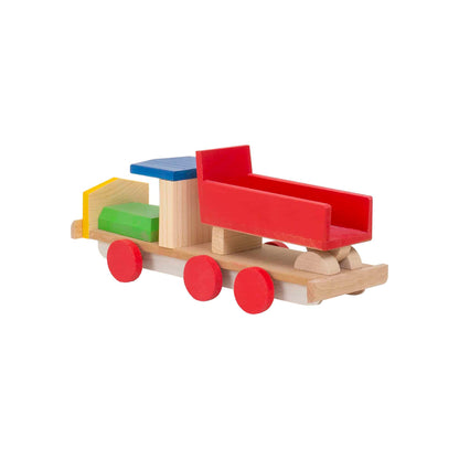 Camion, basculanta din lemn 30x10x13cm / EXT 10767