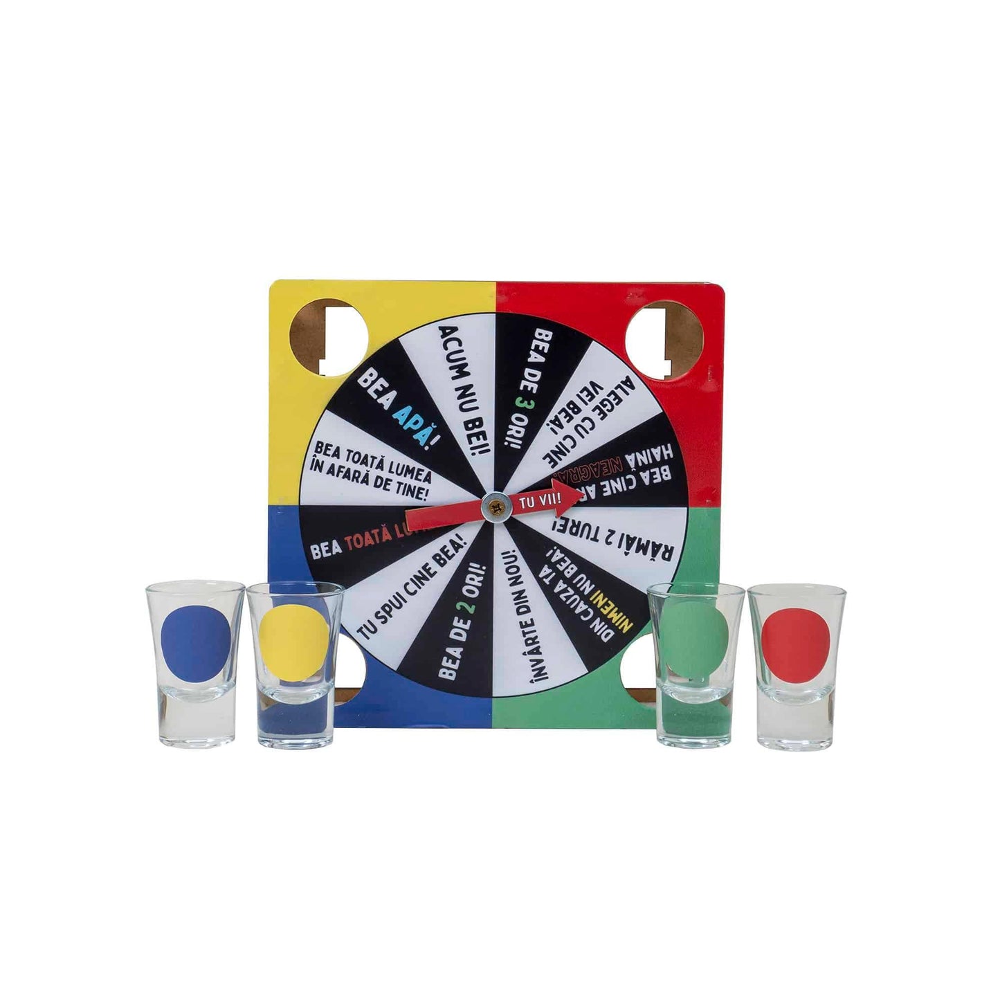 Joc ruleta de petrecere cu 4 pahare shot 21x21x3cm Z-TOOLS / EXT 10786