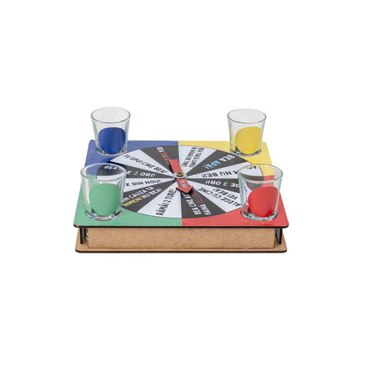 Joc ruleta de petrecere cu 4 pahare shot 21x21x3cm Z-TOOLS / EXT 10786