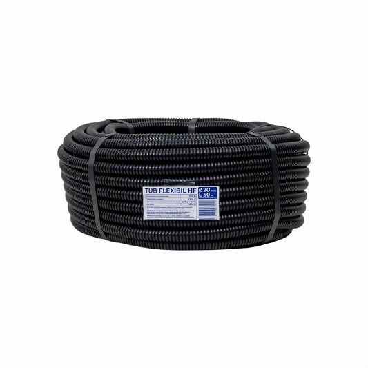 Tub flexibil, copex, din PVC fara fir de tragere, diametru 20mm, lungime 50m / EXT 10804