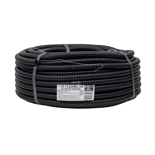 Tub flexibil, copex, din PVC cu fir de tragere, diametru 20mm, lungime 50m / EXT 10808