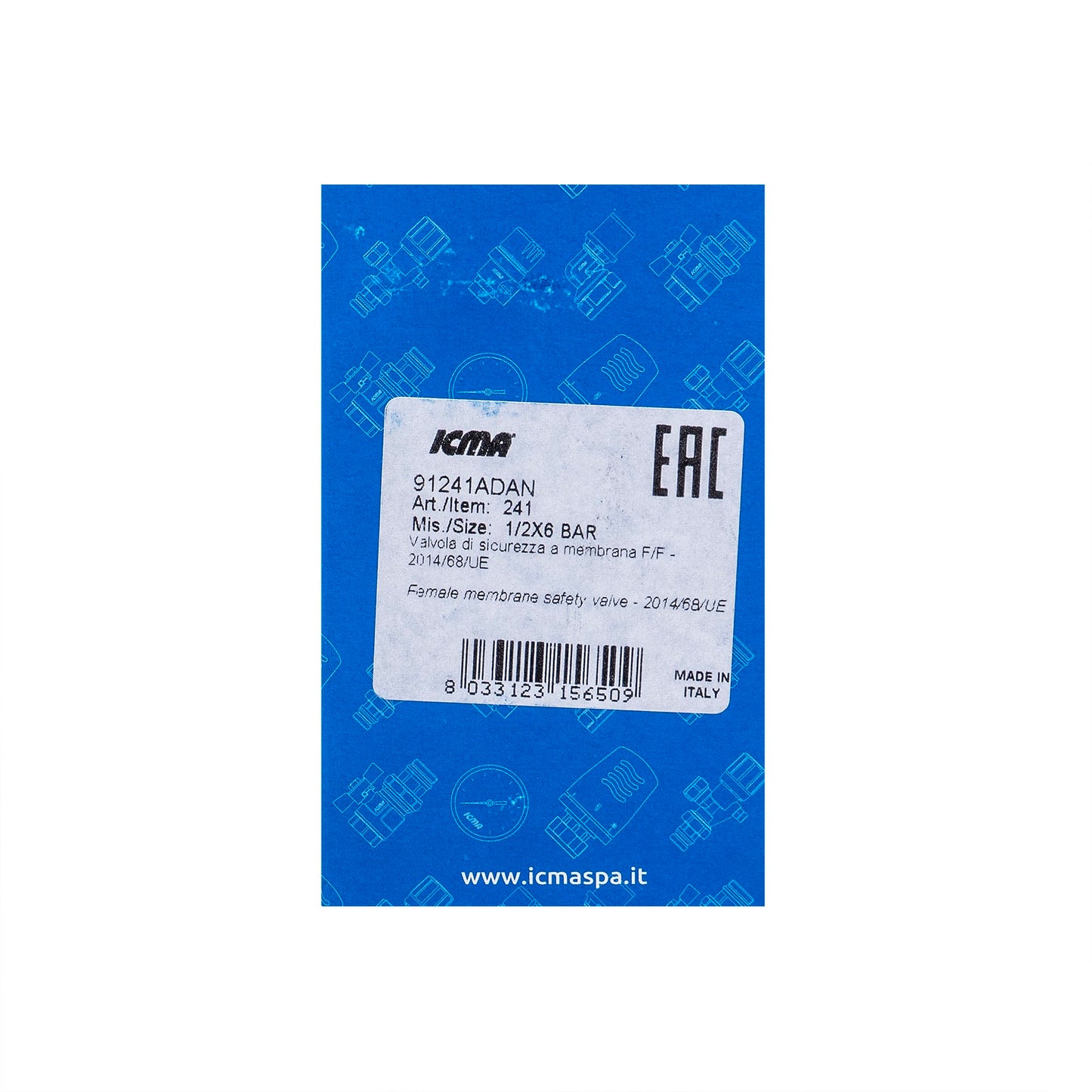 Supapa de siguranta 1/2', 6bar, ICMA / EXT 10820605