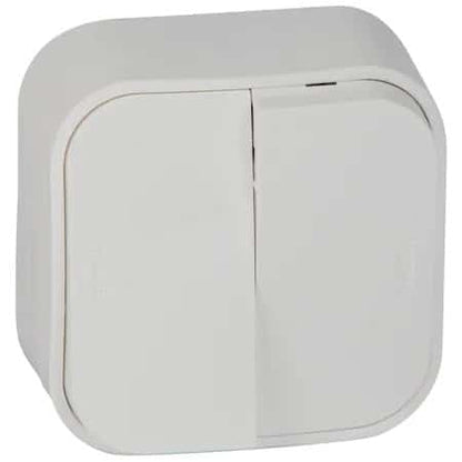 Intrerupator dublu aplicat Horoz, Eva 10A, 250V / EXT 112-001-0003