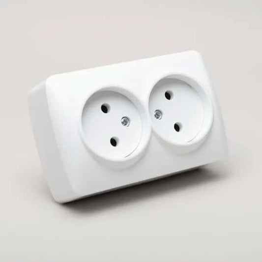 Priza dubla aplicata, Horoz Eva 16A, 250V / EXT 112-003-0002